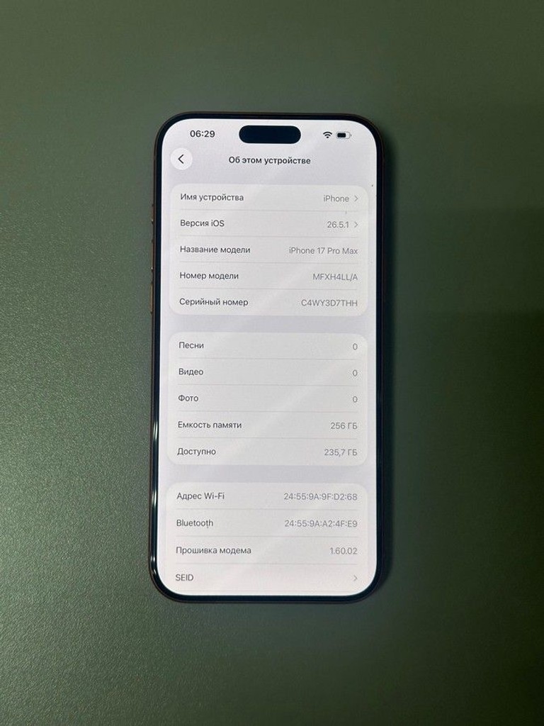 Распродажа Apple iPhone 17 Pro Max 256GB eSIM Silver (MFXG4), продавец Техноскарб