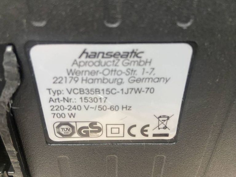 Hanseatic vcb35b15c1j7w70