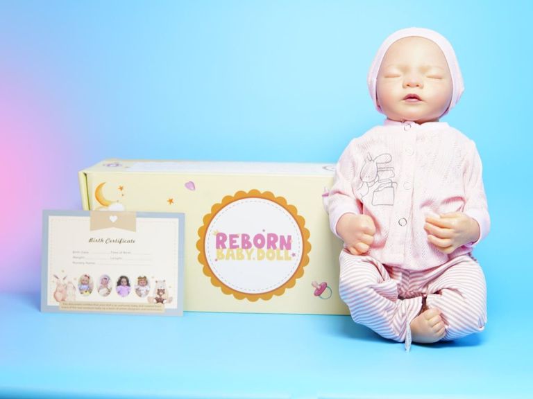 Объявление JIZHI Reborn - 17-дюймові м'які ляльки-новонароджені, ляльки-сплячі дівчатка з одягом та іграшковими аксесуар Б/У