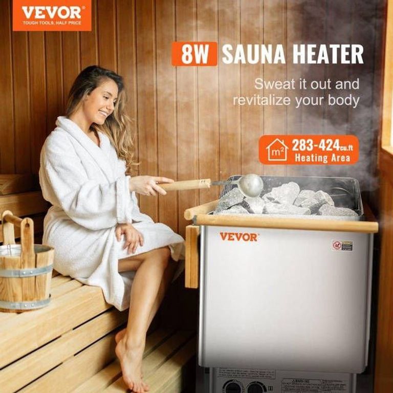 Дешево VEVOR 8kW Sauna Hear Integrated Control 8-12 m³ Spa з ломбарду