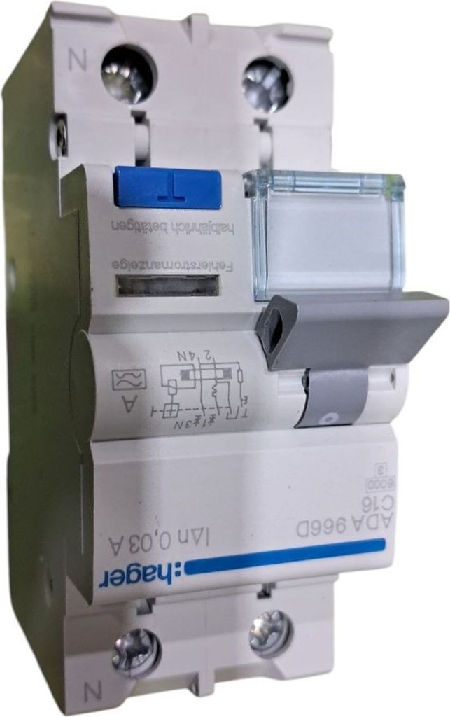 Распродажа Hager 1P+N 6kA C-16A 30mA А (ADA966D), продавец Техноскарб