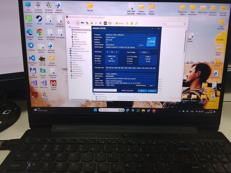 Розпродаж Lenovo 15/core i7-10750h ddr4/8gb ddr4/ssd 512 gb/geforce gtx1650ti 4gb, продавець Техноскарб