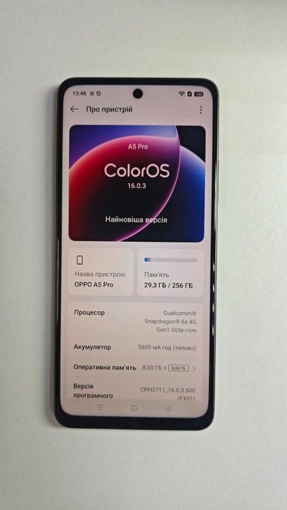 Оголошення Oppo a5 pro 4g 8/256gb Б/У