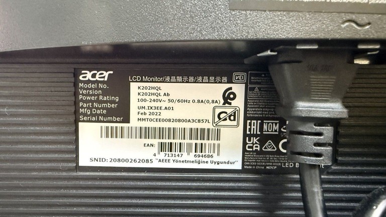 Оголошення Acer k202hql Б/У