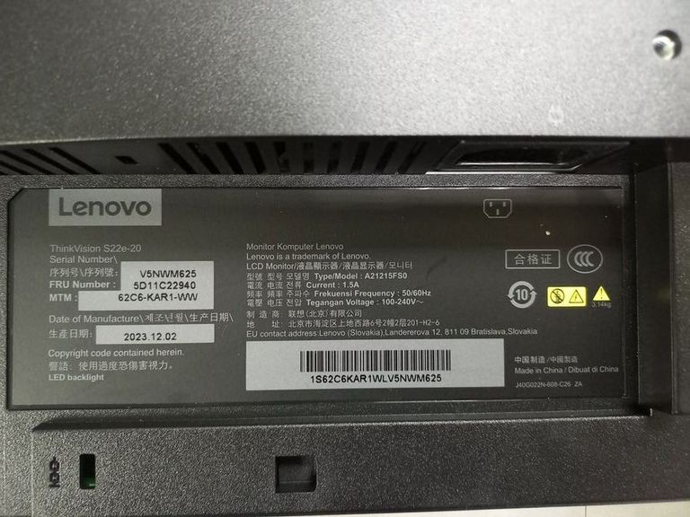 Дешево Lenovo s22e-19 thinkvision з ломбарду