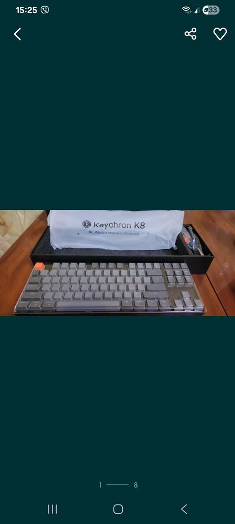 Купить Keychron K8 Aluminum Frame 87 keys, Gateron Red, Hot-Swap, RGB, Black (K8D1_KEYCHRON) Б/У