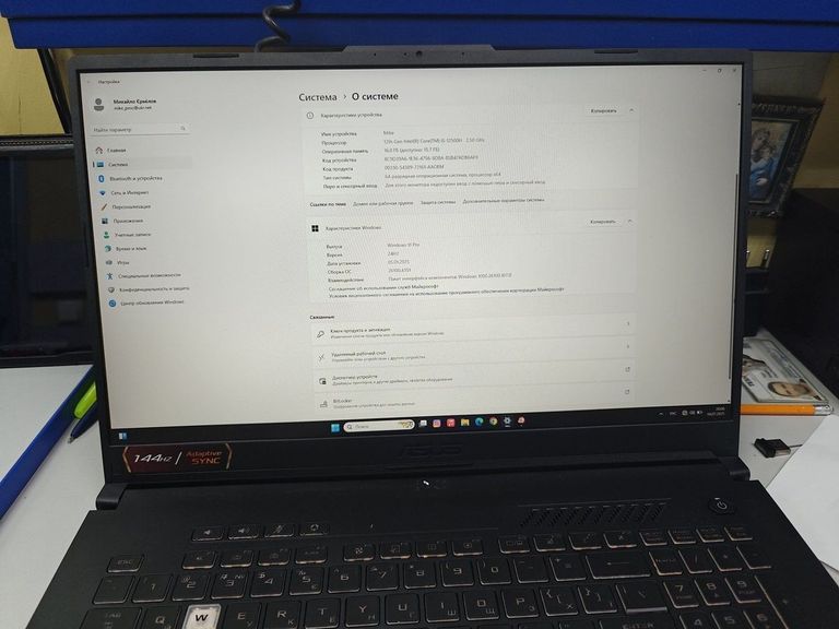 Купить Asus 17/core i5-12500h ddr5/16gb ddr5/hdd *відсутній/ssd 512 gb/geforce rtx3050 6gb Б/У