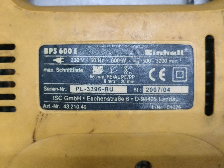 Einhell bps 600e Код:01-200873577. Изображение 5