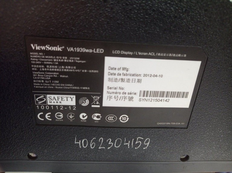 Оголошення Viewsonic va1939wa-led Б/У
