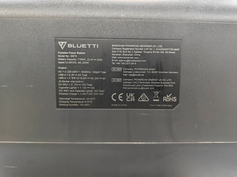 Bluetti PowerOak EB70 SA-Version Код:01-200903397. Зображення 7