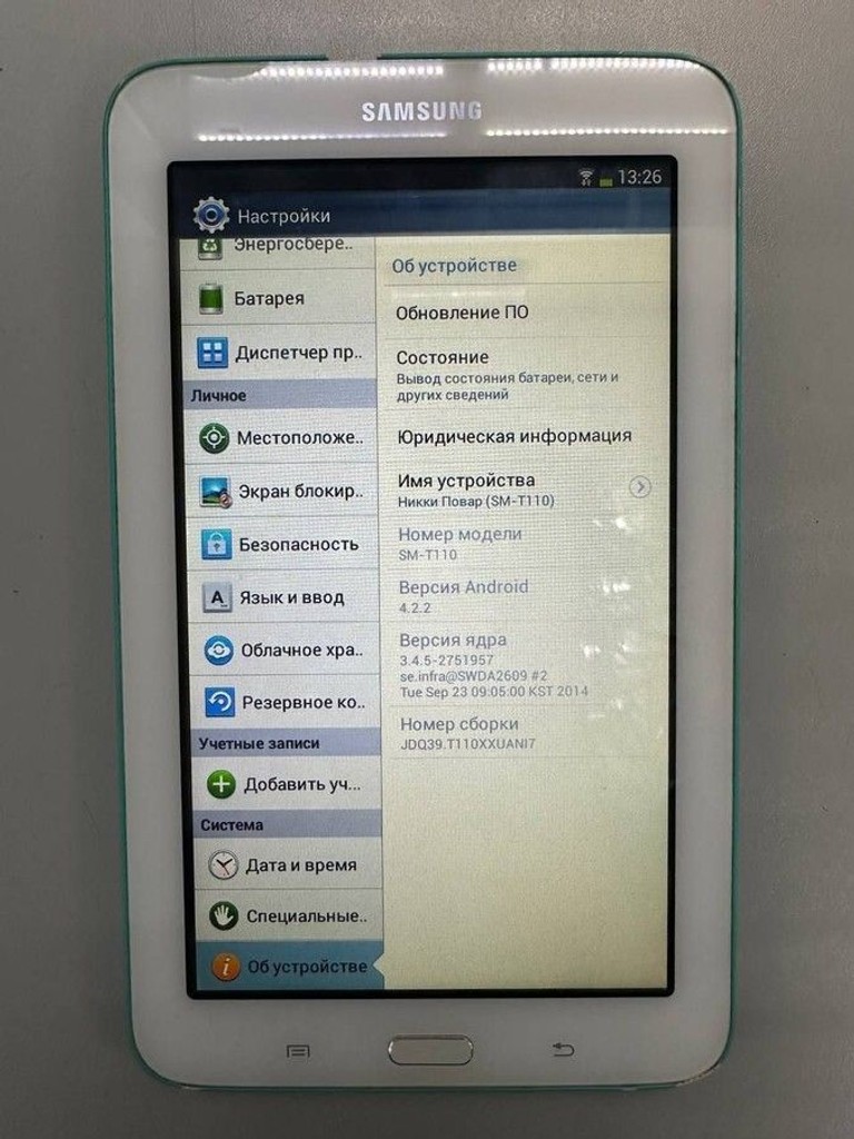 Оголошення Samsung tab 3 7 sm-t110 8gb Б/У