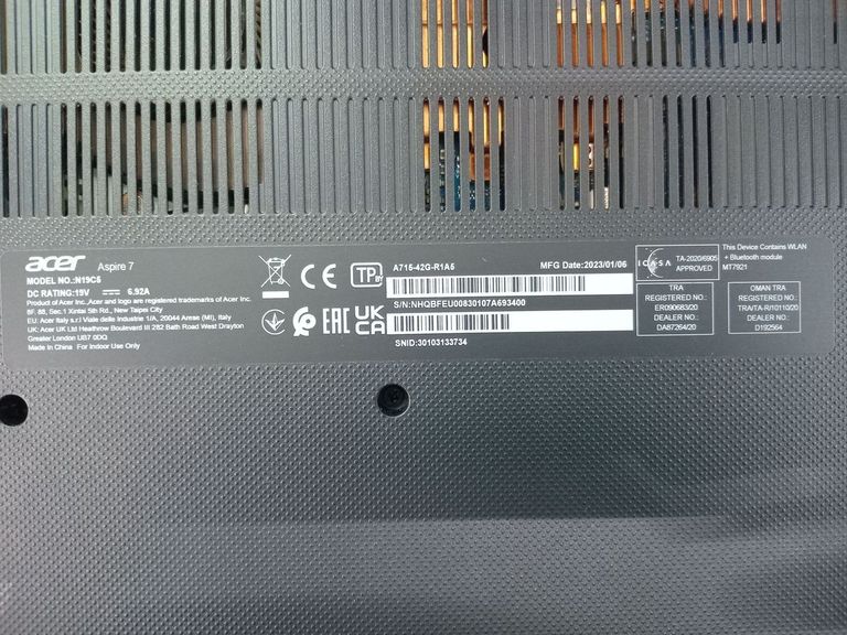 Розпродаж Acer 15/ryzen 5 5500u ddr4/8gb ddr4/ssd 256 gb/geforce gtx1650 4gb, продавець Техноскарб