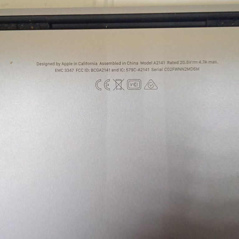 Apple macbook pro 16" 2019 /a2141 /core i7 2,6ghz /ram 16gb /ssd 500gb /amd radeon pro 5300m Код:01-200815812. Зображення 7