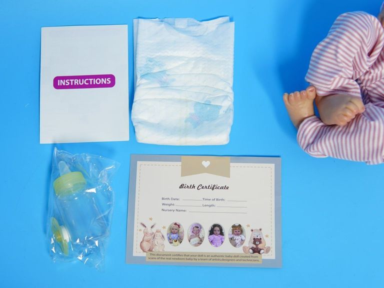 JIZHI Reborn - 17-дюймові м'які ляльки-новонароджені, ляльки-сплячі дівчатка з одягом та іграшковими аксесуар Код:null. Изображение 6