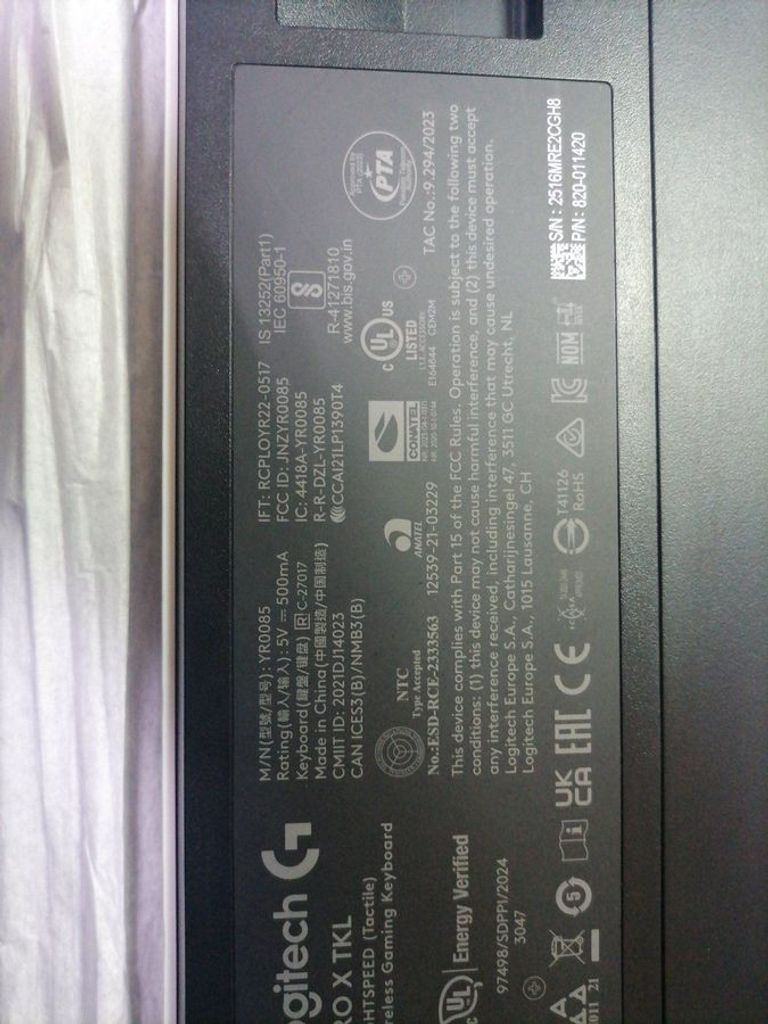 Объявление Logitech g pro x tkl lightspeed Б/У