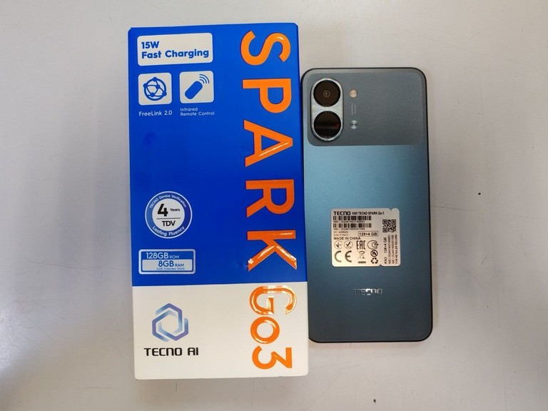 Купить Tecno Spark Go 3 4/128GB Ink Black (4894947105272) Б/У