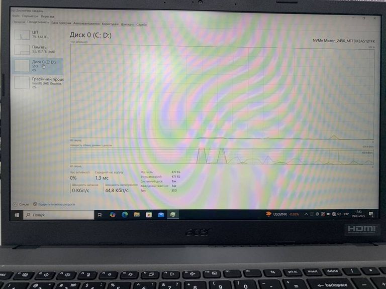 Acer екр. 15,6/ core i3-1215u 1.20ghz/ ram16gb/ ssd512/video intel uhd graphics Код:01-200439102. Зображення 10