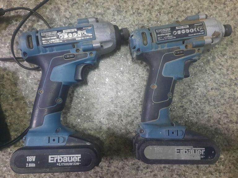 Erbauer 2 тушки eri604ipd+2 акум. 18v 2.0 ah+зп Код:01-200558184. Зображення 6