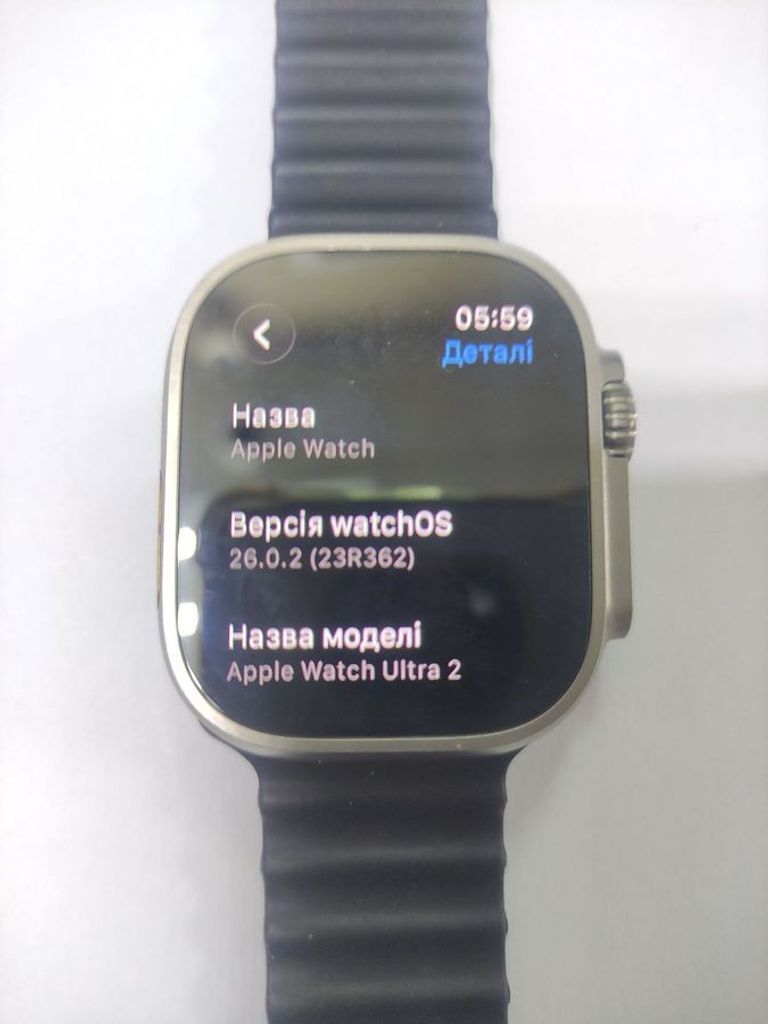 Оголошення Apple watch ultra 2 gps + cellular 49mm natural titanium case w. navy ocean Б/У