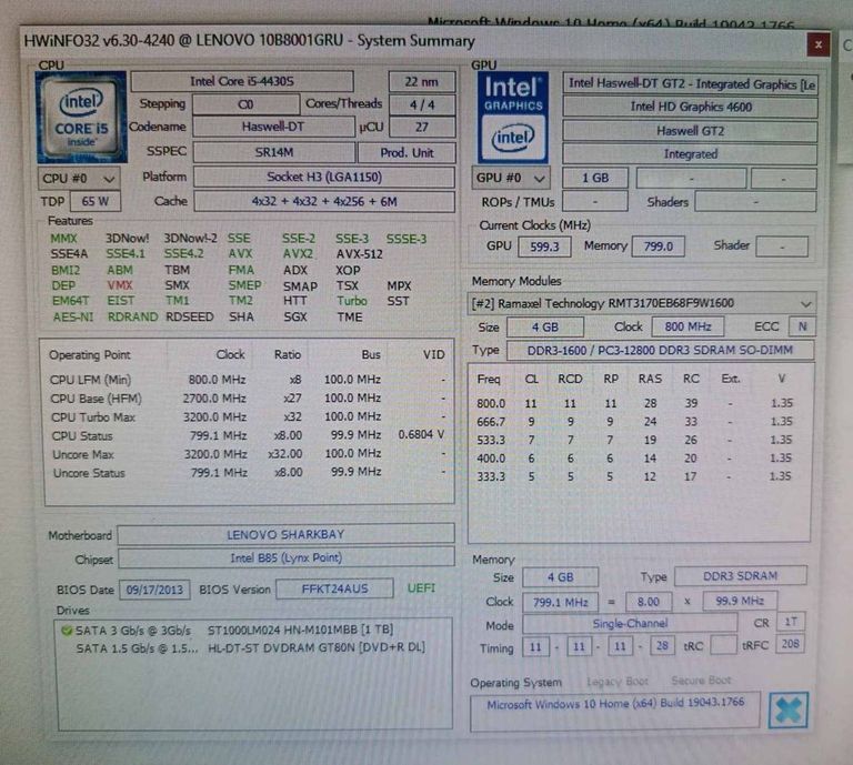Дешиво Lenovo 21.5/core i5-4430s @2.70ghz/ram 4 gb/hdd 1tb/video integral с ломбарда