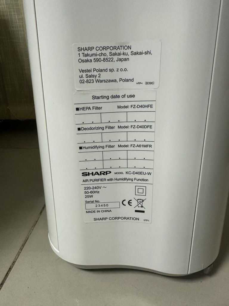 Дешево Sharp KC-D40EUW з ломбарду