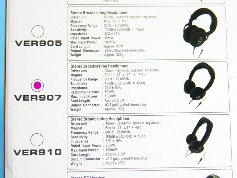 AV LEADER - VER-907 - Якісні динамічні навушники для професійного застосування. Нові. Код:null. Зображення 10