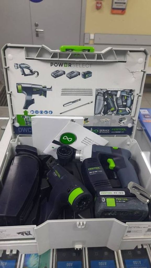 Festool dwc 18-4500 duradrive 1акб-3,1ah/1акб-5.2ah+зу/+af55-dwc