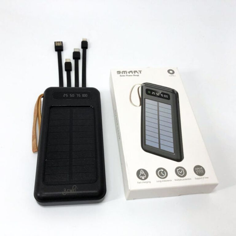 Power Bank Solar Smart 1015 зарядний пристрій на сонячній батареї 20000mAh з індикатором заряду 