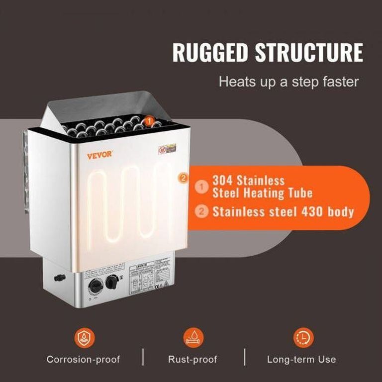 VEVOR 8kW Sauna Hear Integrated Control 8-12 m³ Spa Код:null. Зображення 9