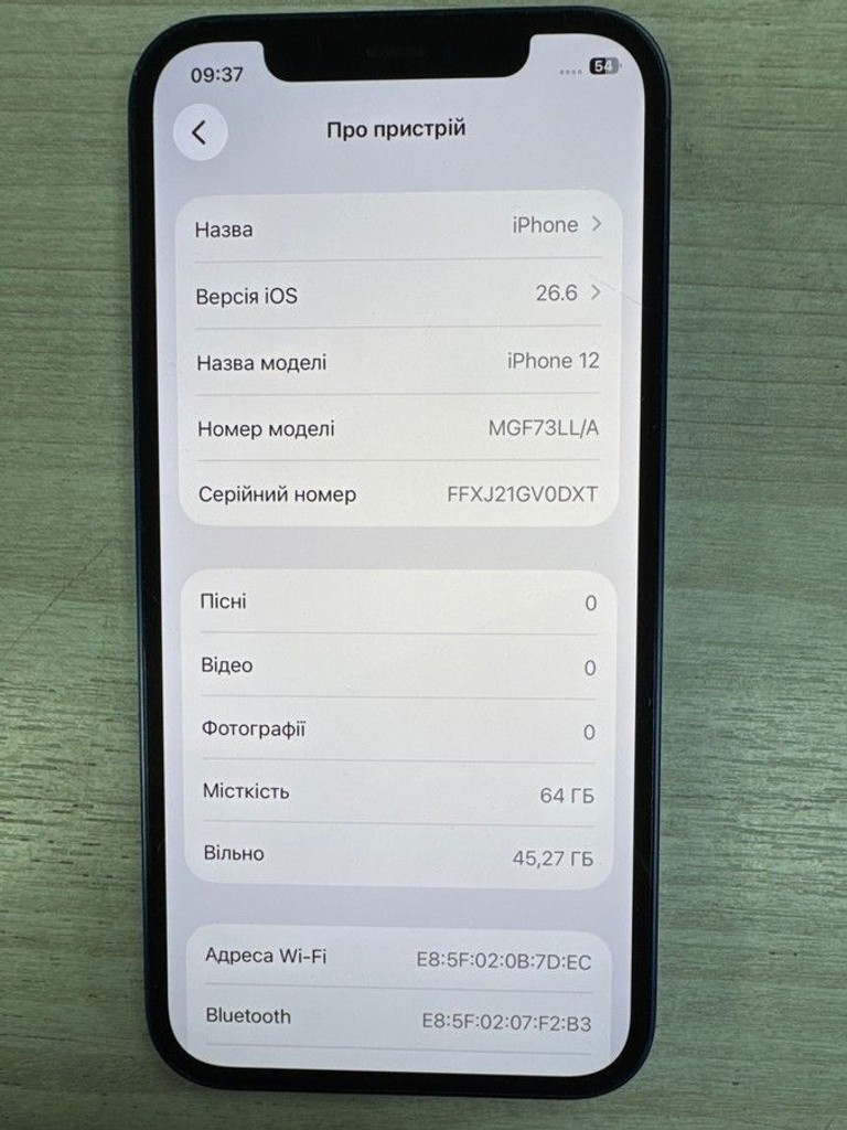 Оголошення Apple iPhone 12 64GB (PRODUCT)RED Б/У