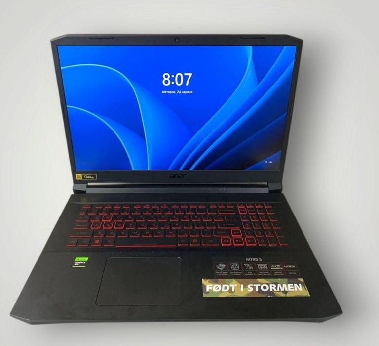 Купить Acer 17/core i5-11400h ddr4/16gb ddr4/hdd *відсутній/ssd 512 gb/geforce rtx3050ti 4gb Б/У