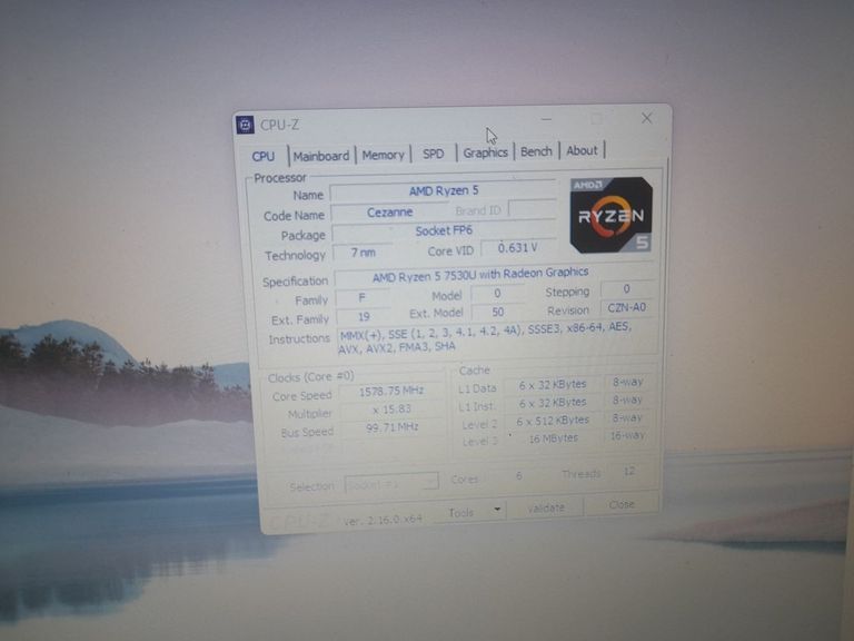 Купити Lenovo 16/ryzen 5 7530u ddr4/16gb ddr4/hdd *відсутній/ssd 500 gb/*інтегрована Б/У
