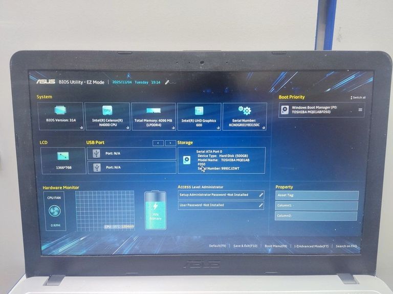 Asus 15/celeron n4000 ddr4/4gb ddr4/hdd 500 gb/ssd *відсутній/*інтегрована Код:01-200780396. Зображення 5