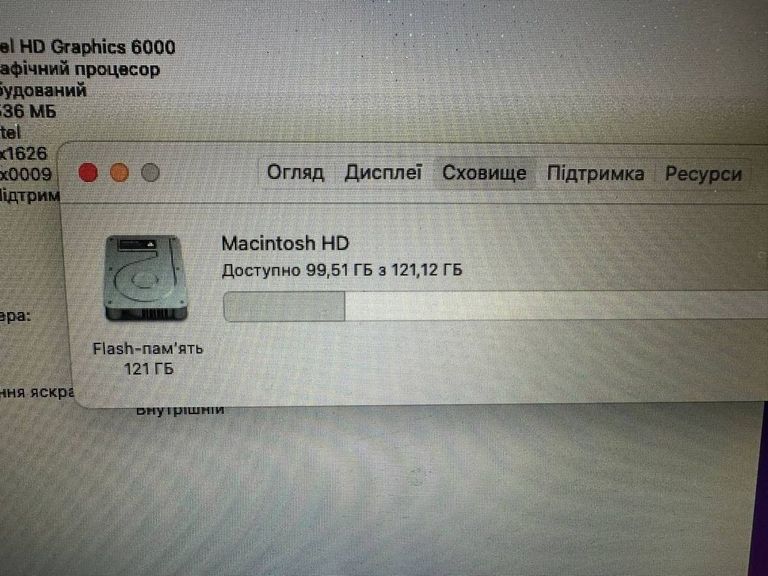 Apple a1466/core i5 1,8 ghz/ram 8gb/ssd 120gb/hd graphics 6000 Код:01-200779155. Изображение 9