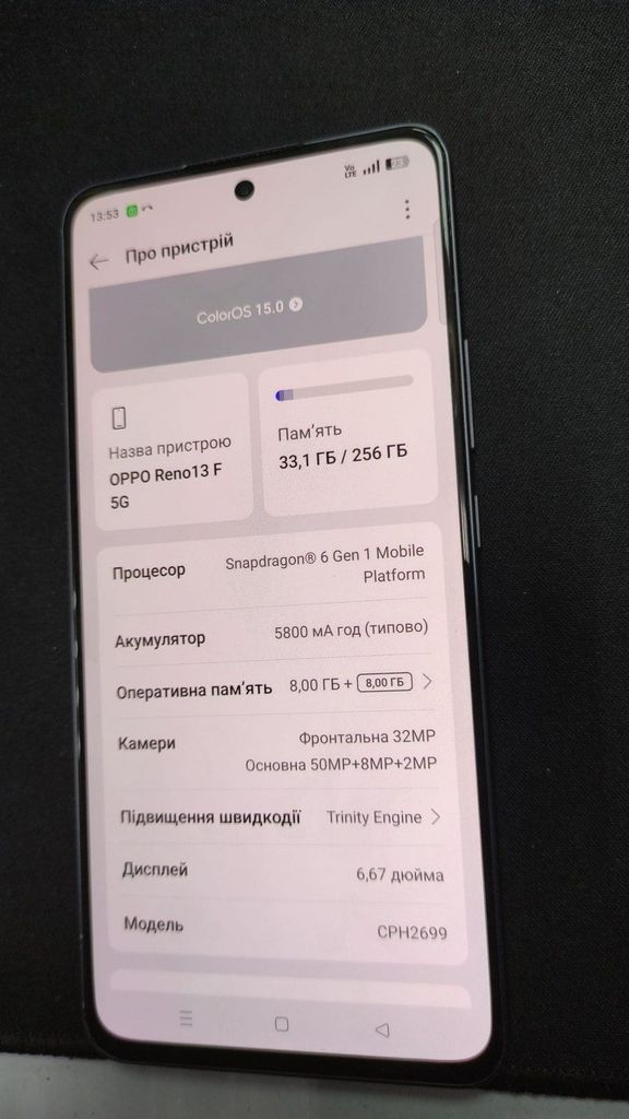 Дешиво Oppo reno13 f 5g 8/256gb с ломбарда