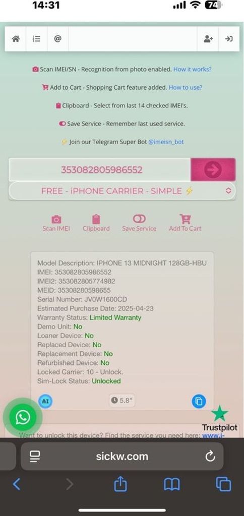 Apple iphone 13 128gb Код:01-200855915. Изображение 8