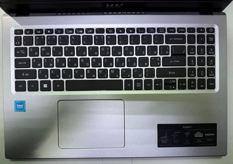 Acer 15/celeron n4500 ddr4/8gb ddr4/hdd *відсутній/ssd 256 gb/*інтегрована Код:01-200886327. Изображение 7