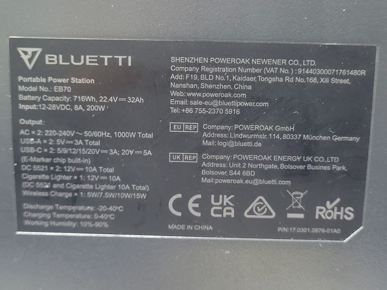 Bluetti AC70 Код:01-200898127. Зображення 7