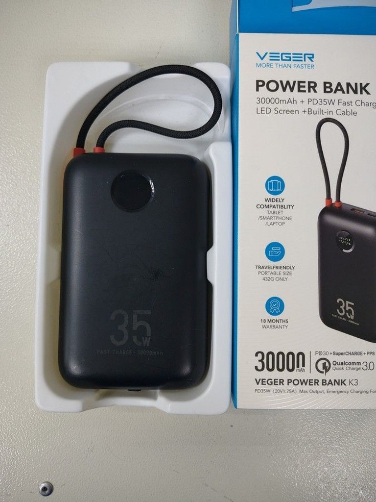 Оголошення Veger K3 30000mAh 35W Black Б/У