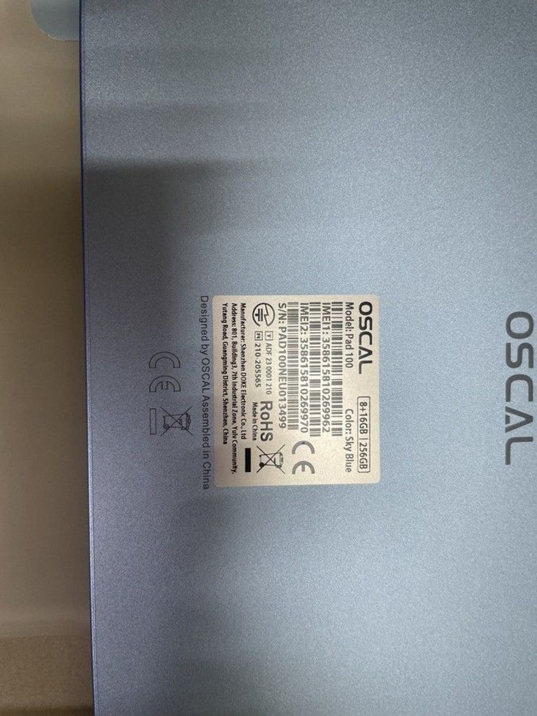 Оголошення Oscal Pad 100 8/256GB Sky Blue Б/У