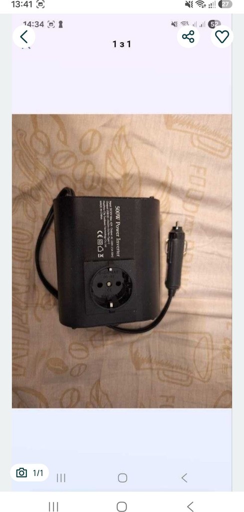 Купити Inverter 12-220v 500 ватт Б/У