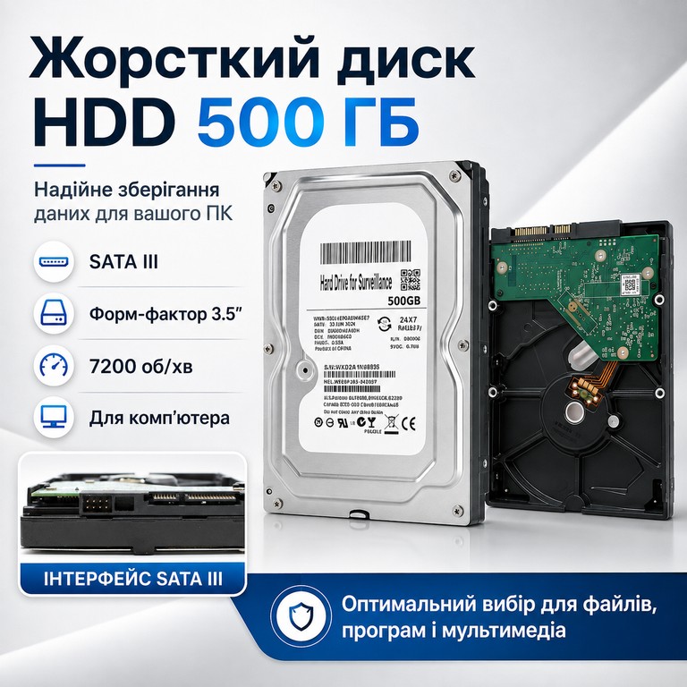 Купити 500Gb Hard disk Б/У