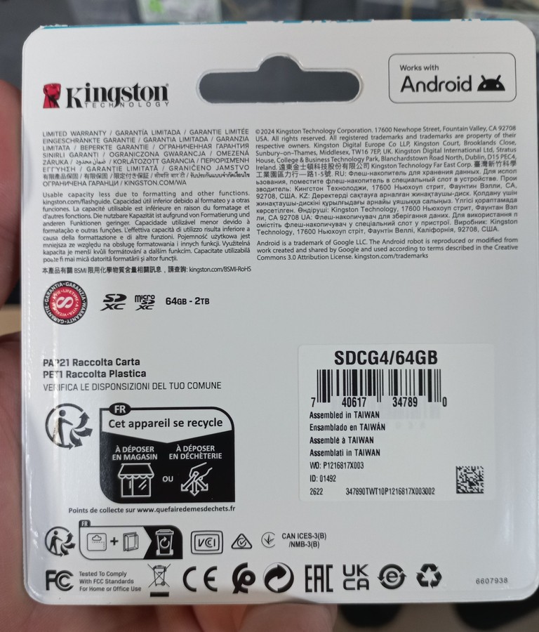 Купити Kingston microSDXC 64GB Canvas Go! Plus (серія SDCG4/64GB) Б/У
