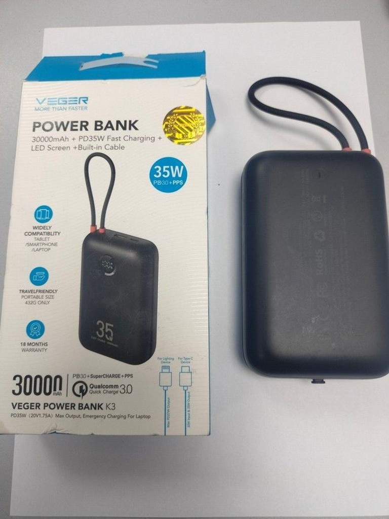 Купити Veger K3 30000mAh 35W Black Б/У