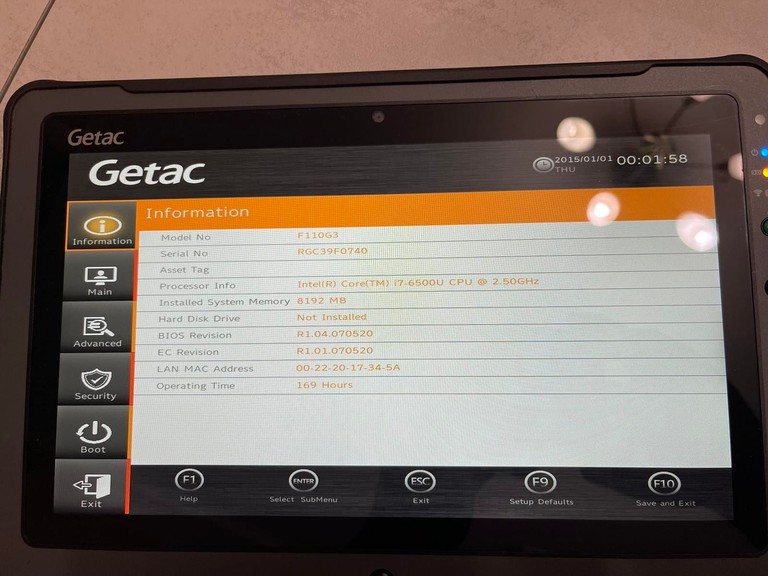 Getac F110 G3, 11.6", i7-6500U, 8GB, 256GB, дві батареї, стилус Код:null. Изображение 8