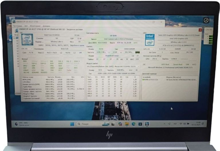Купить Hp 14/core i5 8265u ddr4/16gb ddr4/ssd 256 gb/*інтегрована Б/У