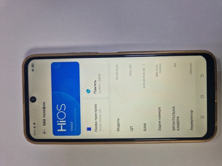 Объявление Tecno spark 30c kl5n 8/256gb Б/У