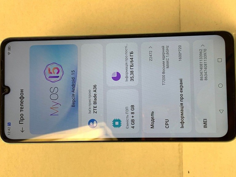 Распродажа Zte Blade A36 4/64GB Green, продавец Техноскарб