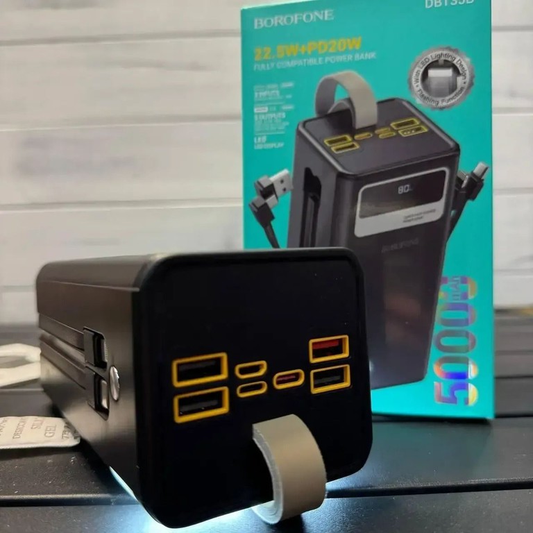 Дешево Borofone DBT35B 50000 мАг / Power Bank 22.5W PD20W з ломбарду