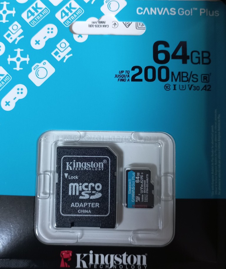 Оголошення Kingston microSDXC 64GB Canvas Go! Plus (серія SDCG4/64GB) Б/У